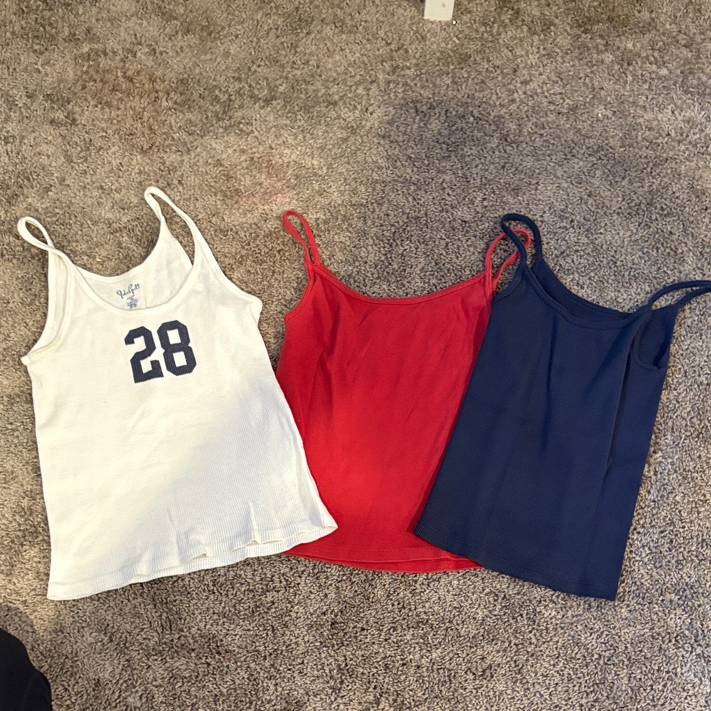 Brandy Melville White Waffle Knit Tank